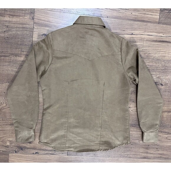 Wired Heart Button Shirt Womens Medium Brown Long Sleeve Pearl Snap Western - Picture 7 of 9